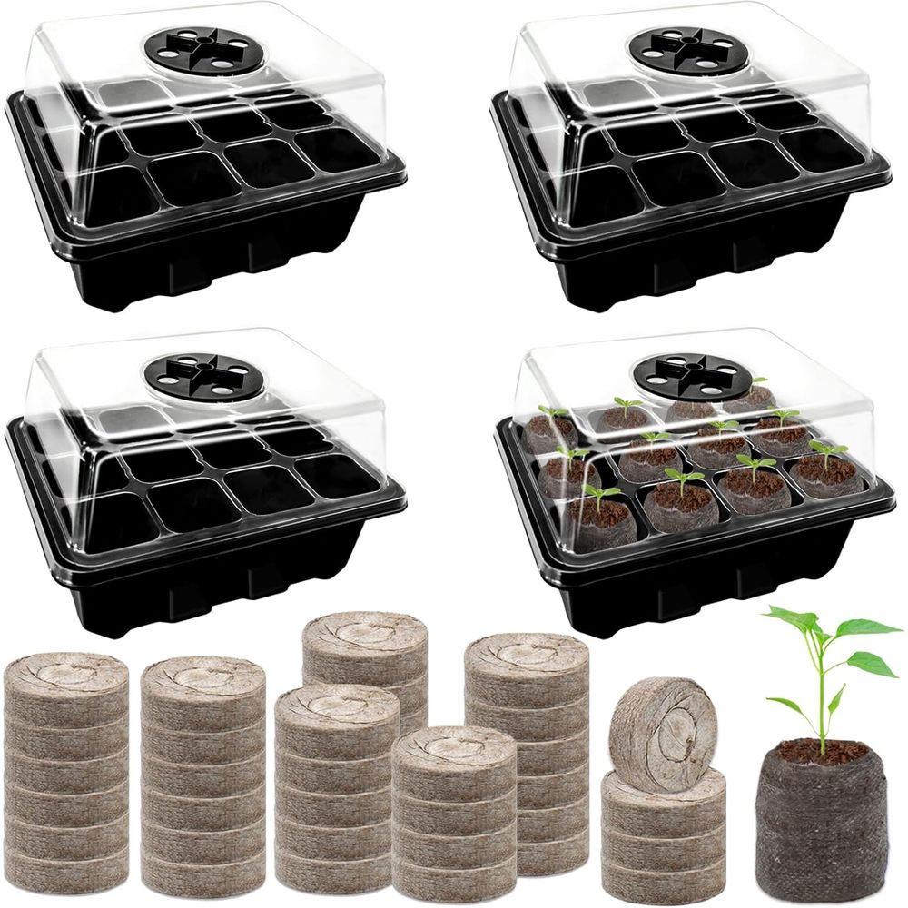 Peat Pellet Tray - Kit com 4 Bandejas de Sementes